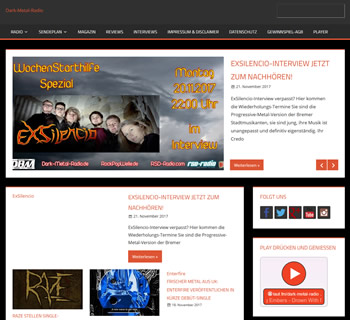 Dark Metal Radio Webseite