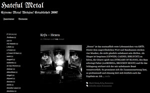 Viele Alben-Reviews auf hateful-metal.de